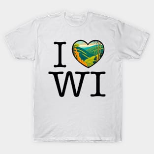 I Heart Wisconsin Design T-Shirt